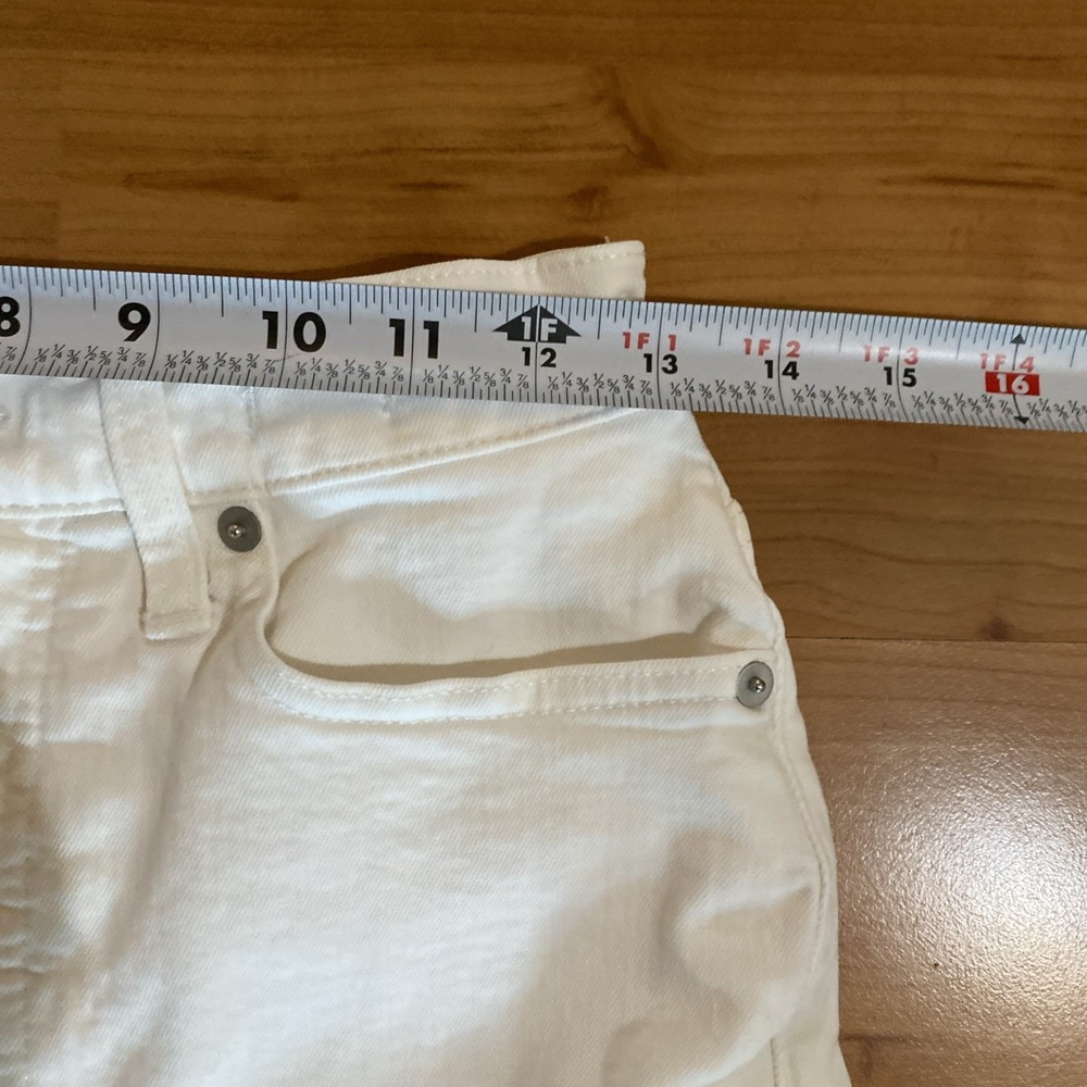 Madewell White The Mom Jeans  Size 26 Raw Hem Pants Womens - Picture 8 of 11